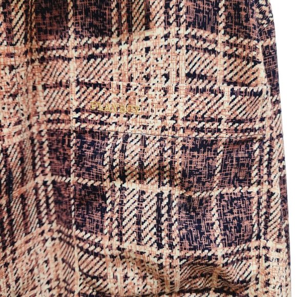 Playboy Shirt Women's Size 10 Plaid Amazingly Soft Boyfriend Fit Button Up - Picture 14 of 16